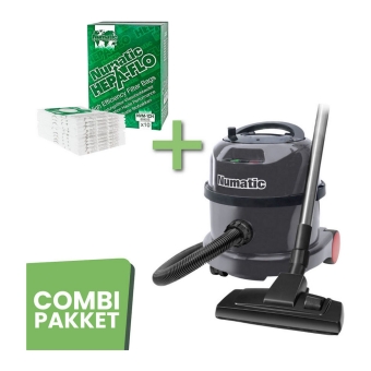 Combideal | Numatic | 1x Stofzuiger PPR240-11 Graphite | 10x Stofzuigerzak NVM-1CH Hepa 10 stuks