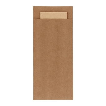 Bestekzakje | Pochette Kraft - Naturel Servet | 600 stuks