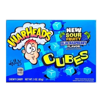 Warheads | Sour Cubes Blue Raspberry | 12 x 85 gram