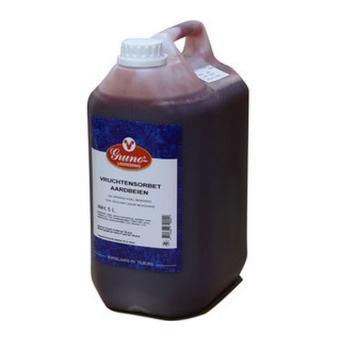 Gruno | Sorbetsaus Aardbei | 5 liter