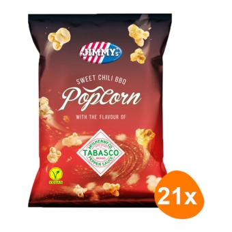 Jimmy's | Popcorn Tabasco Sweet Chili Bbq | 21 stuks