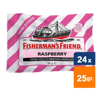 Fisherman's Friend | Framboos Suikervrij | 24 x 25 gram