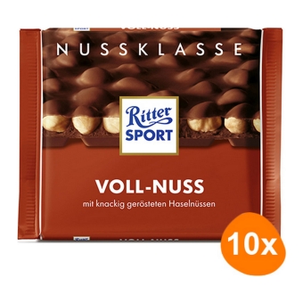 Ritter Sport | Melk Hele Hazelnoot | 10 x 100 gram