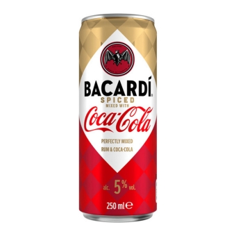 Bacardi | Coca Cola Spiced Sleek Blik | 12 x 250 ml