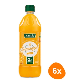 Slimpie | Sinaasappel Siroop | 6 x 650 ml