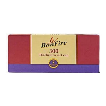 Bonfire | Theelichten Met Cup 8 Branduren | 300 stuks