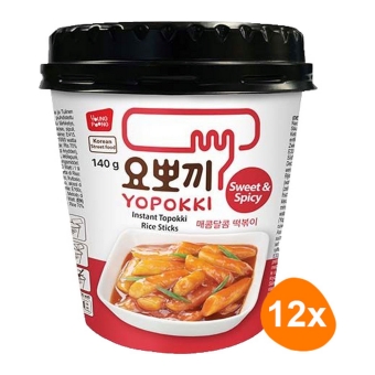 Yopokki | Instant Rijstcake Sweet & Spicy 12 Cups | Per stuk
