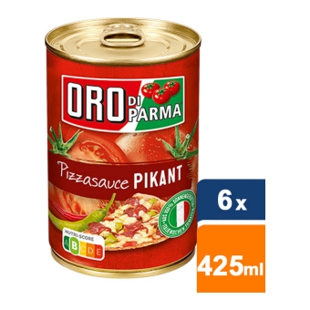 Oro Di Parma | Pizzasaus Pikant | 6 x 425 ml