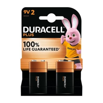 Duracell | Plus 100% 9V 2-pack | 10 stuks