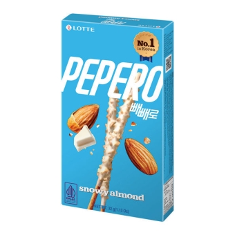 Lotte Pepero | Snowy Almond | 40 x 32 gram