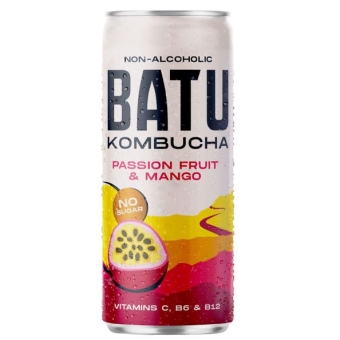 Batu | Kombucha Mango & Passionfruit Blik | 12 x 25 cl