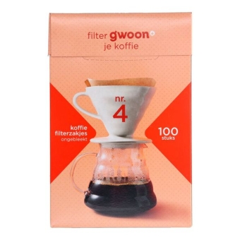 G'woon | Gwoon Koffiefilter Zakjes no.4 | 100 stuks