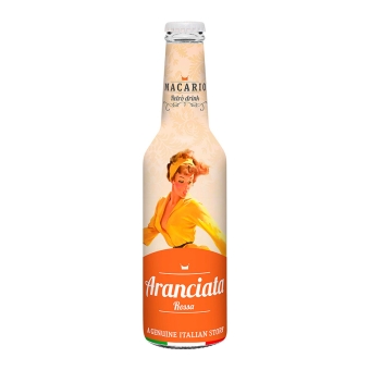 Macario Retro Drink | Aranciata Rossa Red Orange Soda | 12 x 275 ml