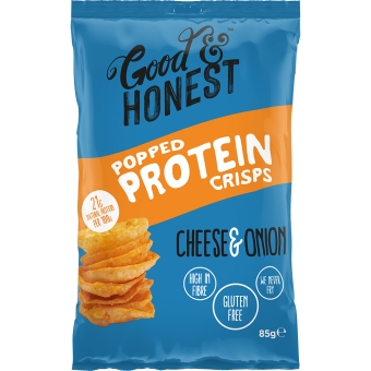 Good & Honest | Protein Crisps Cheese & Onion | 8 x 85 gram