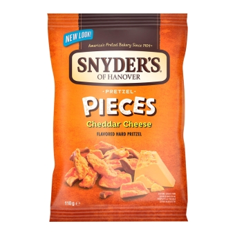 Snyder's of Hanover | Soh Cheddar Cheese Pretzel Pieces | 10 x 110 gram