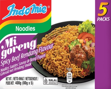 Indomie | Instand Mi Goreng Rendang Noedels 5-pack | 8 stuks