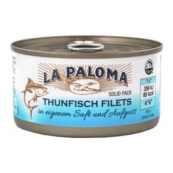 La Paloma | Thunfischfilets In Saft | 48 x 195 gram