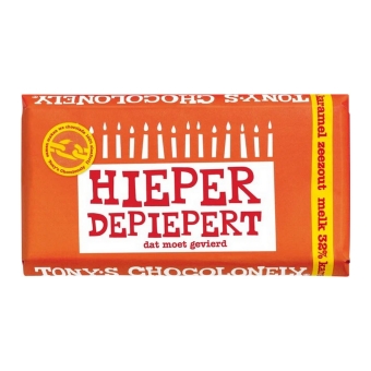 Tony's Chocolonely | Reep Melk Karamel Zeezout Crunch | 15 x 135 gram