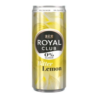Royal Club | Bitter Lemon 0% Blik | 12 x 25 cl