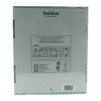 Bolsius | Kroonkaarsen | Wit | 24 stuks