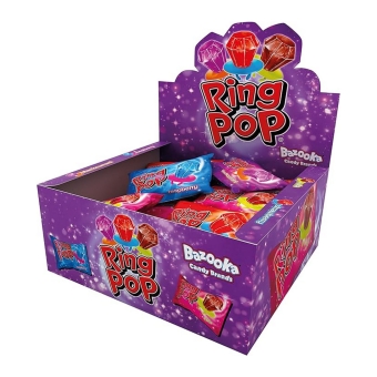 Bazooka | Ring Pop |  24 stuks
