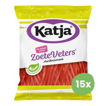 Katja | Zoete Veters Aardbei | 15 x 125 gram