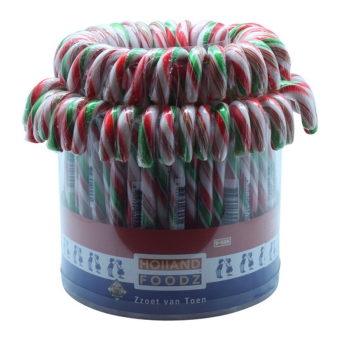 Holland Foodz | Candy Canes Groen Wit Rood | 72 x 28 gram