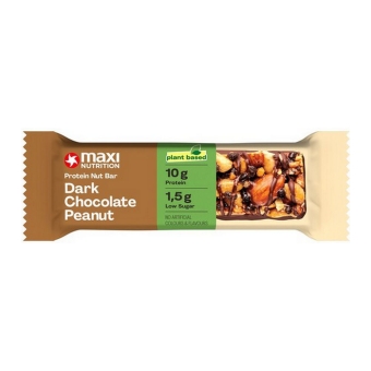 Maxi Nutrition | Protein Nut Bar Dark Chocolate Peanut | 12 x 46 gram