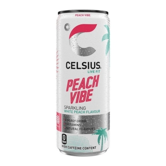 Celsius | Peach Vibe | Blik | 12 x 250 ml