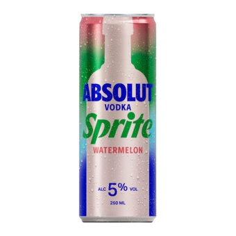 Absolut | Vodka & Sprite Watermelon | Blik | 12 x 250 ml