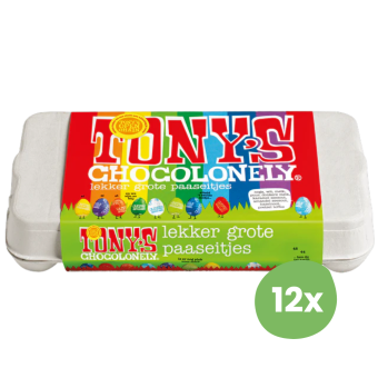 Tony's Chocolonely | Paaseitjes Assortiment Groot | 12 x 255 gram
