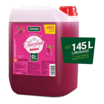 Slimpie | Limonade Framboos 1:28 | 5 liter