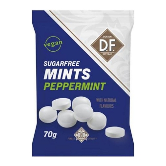 D.F. | Sugarfree Mints Pepermunt | 12 x 70 gram