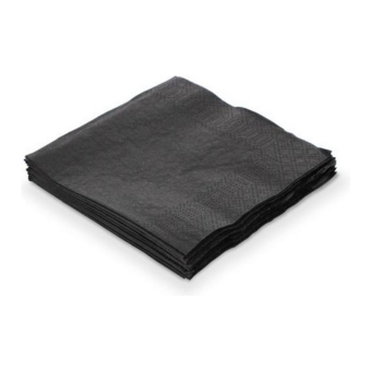 Servet | Zwart 2-Laags 1/4 Vouw | 33x33 cm | 250 stuks