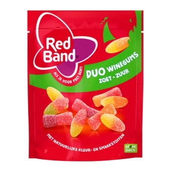Red Band | Duo Winegums Zoet Zuur | 10 x 215 gram