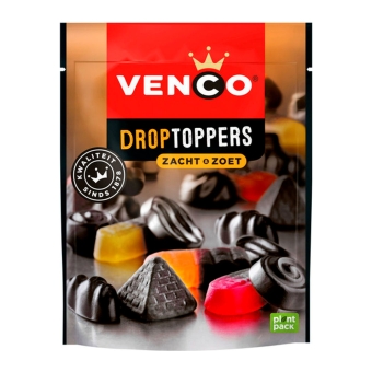 Venco | Droptoppers Zacht Zoet | 10 x 225 gram