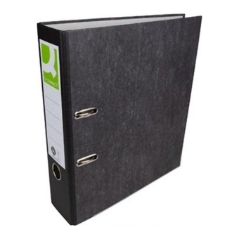 Q-Connect | Ordner A4 Gewolkt Zwart Rug 8cm | Per stuk
