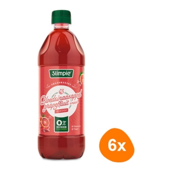 Slimpie | Siroop Bloedsinaasappel Grapefruit | 6 x 650 ml
