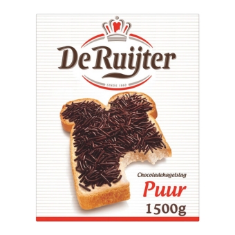 De Ruijter | Chocoladehagel Puur | 1500 gram