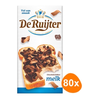 De Ruijter | Chocoladevlokken Melk | 80 x 15 gram