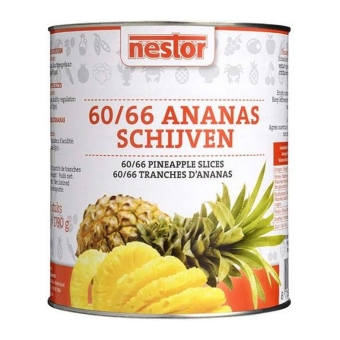 Nestor | Ananas Schijven 64/66 | 3050 gram