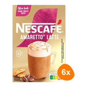 Nescafe | Gold Amaretto Latte 8 Zakjes | 6 stuks