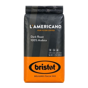 Bristot | L'Americano Dark Roast 100% Arabica | 6 x 1 kg