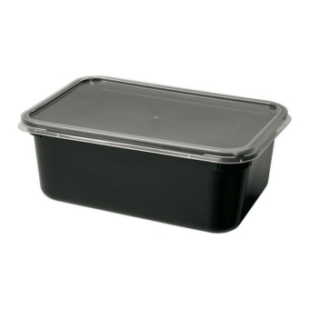 Kilobak met deksel zwart 6 x 25 stuks
