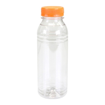 Petfles Transparant met Oranje Dop | 330 cc | 175 stuks