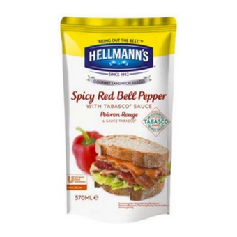 Hellman's | Sandwichsaus Paprika Tobasco | 5 x 570 ml