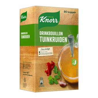 Knorr | Drinkbouillon Tuinkruiden | Doos 80 zakjes