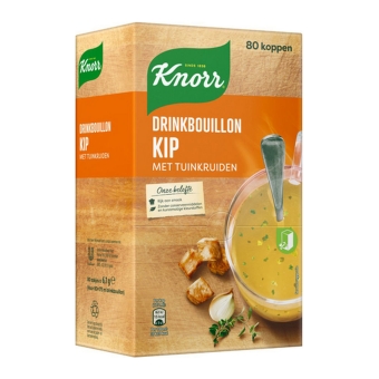 Knorr | Drinkbouillon | Kip | Doos 80 zakjes