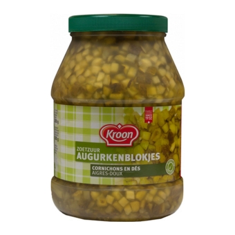 Kroon | Augurkenblokjes Zoetzuur | 2400 ml