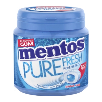 Mentos | Gum | Pure Fresh | Fresh Mint | Bottle | 8 stuks
